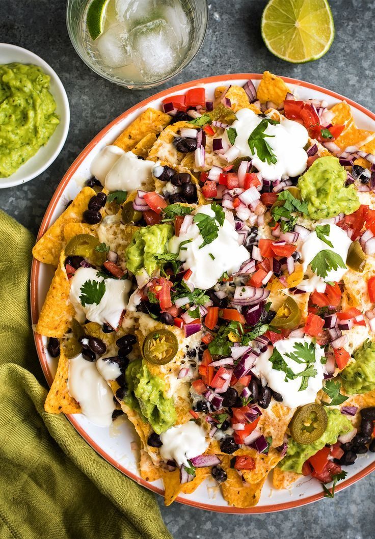 Awesome nachos with pico de gallo and guacamole at La Catrina