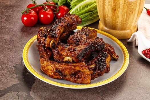 Catrina pork ribs with BBQ or guava sauce