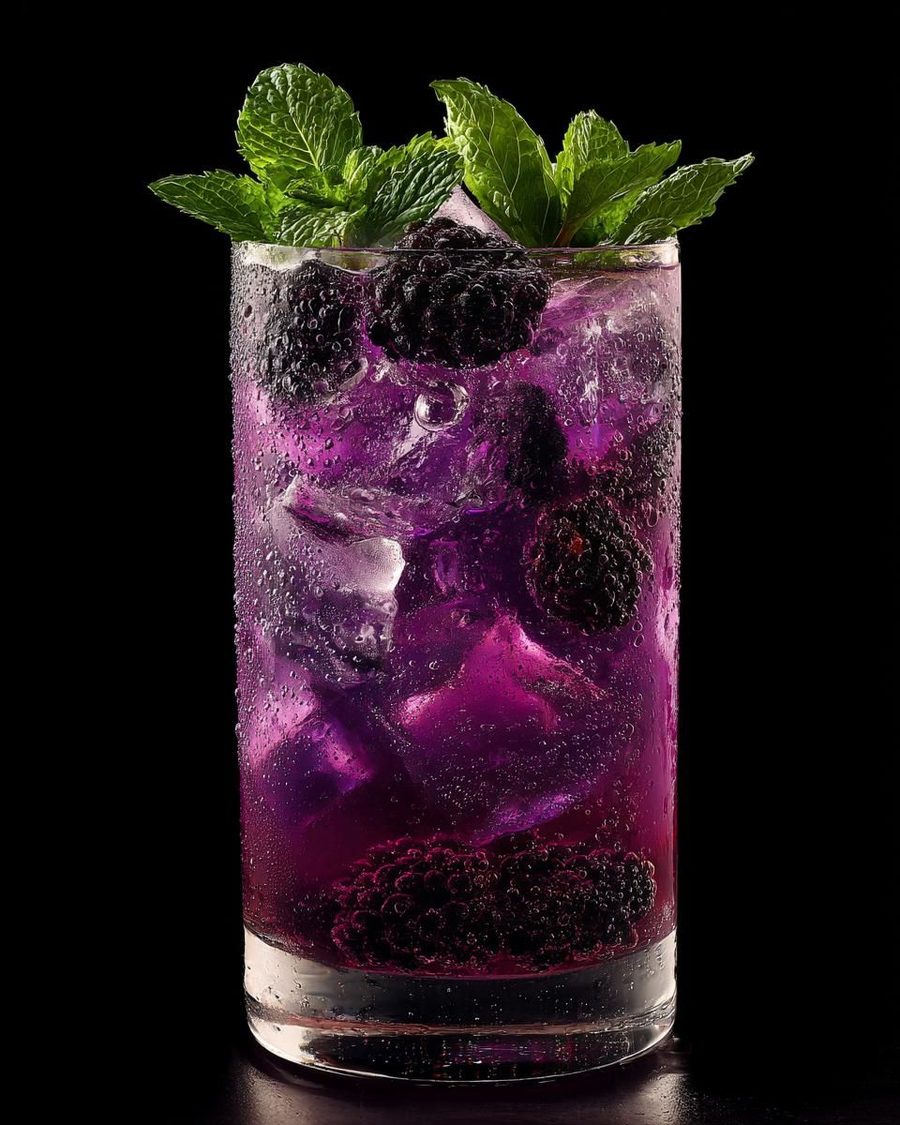 Purple Rain — blackberry tequila cocktail at La Catrina