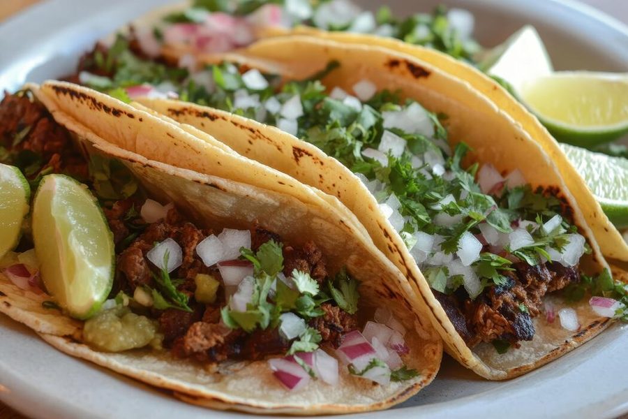 Tacos a la Catrina — chicken, beef or shrimp tacos