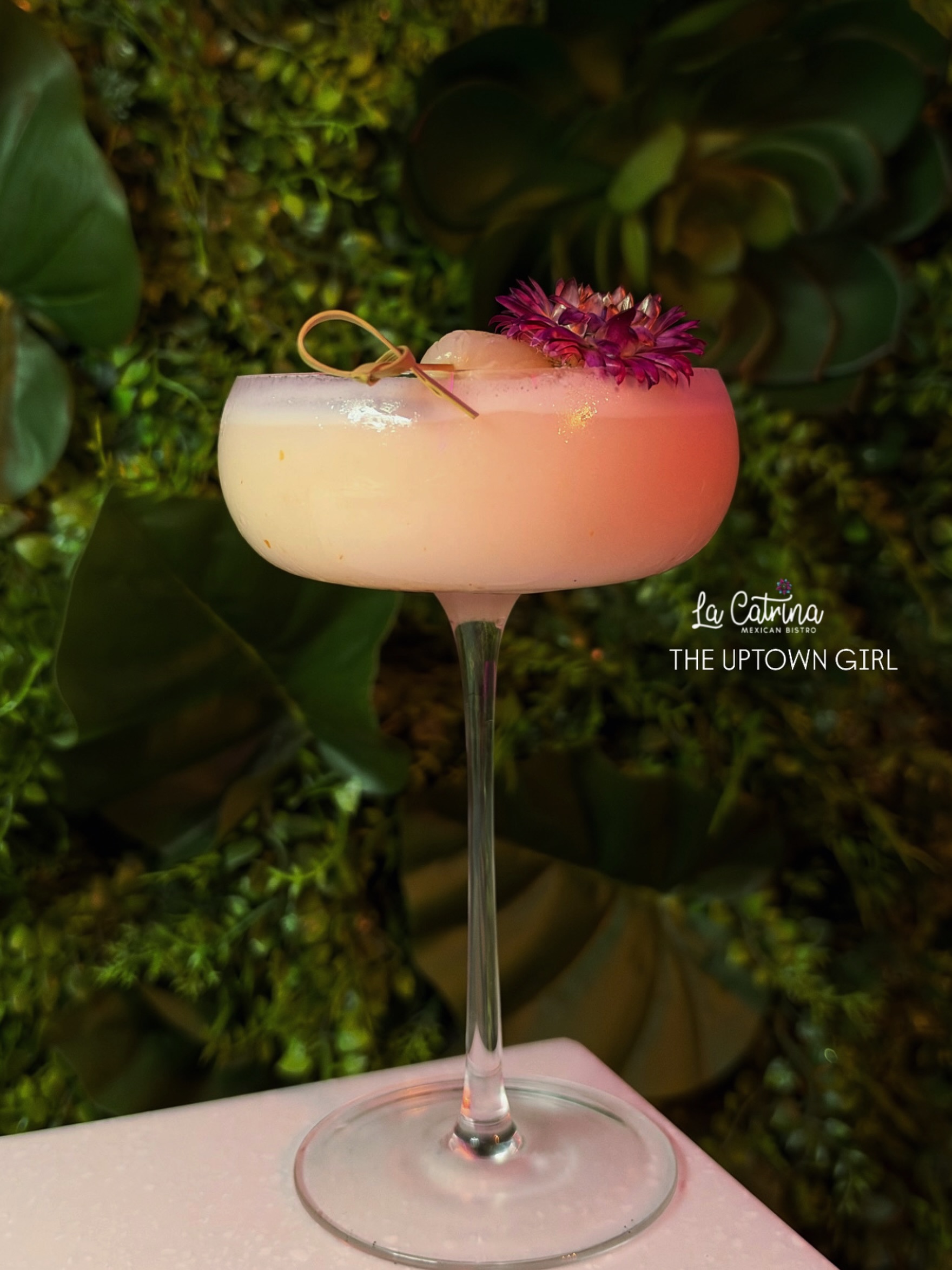 The Uptown Girl cocktail with lychee and coconut at La Catrina